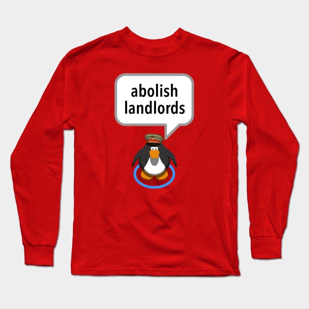 Abolish Landlords - Club Penguin Long Sleeve T-Shirt by Football from the Left